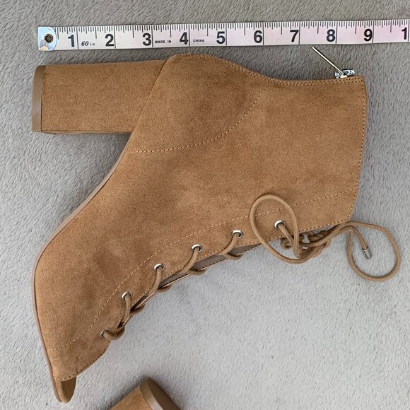 Guess GW Daly Peep Toe Lace-Up Booties - Picture 12 of 14